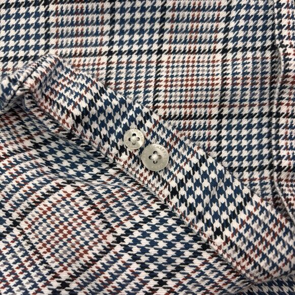 Hart Schaffner Marx Men's XL Plaid Long Sleeve Button Front Cotton Shirt - Picture 16 of 16